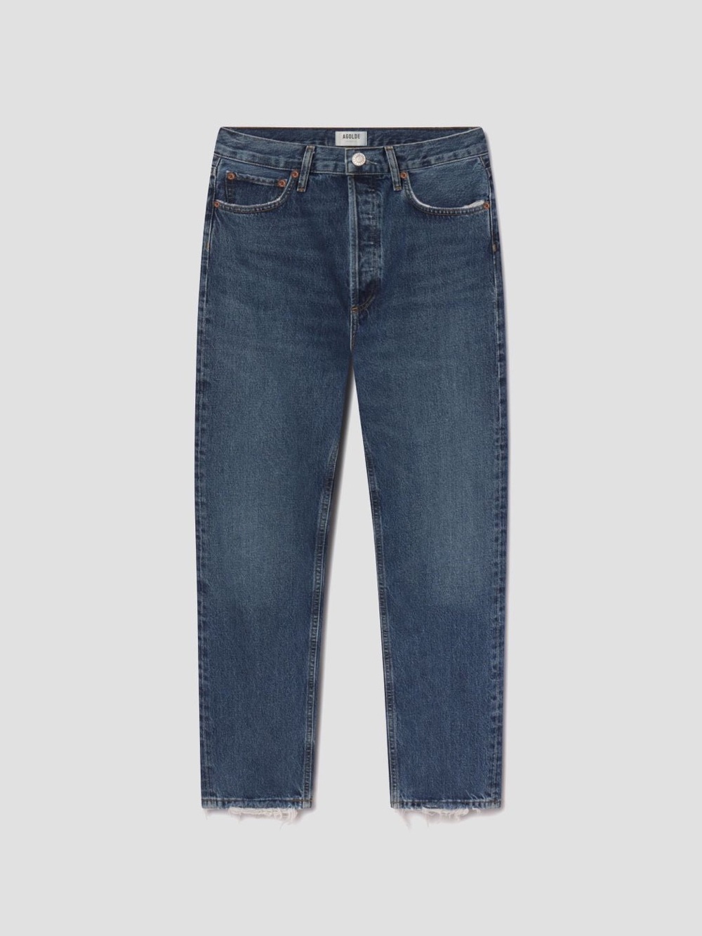 Agolde Light Wash Button-Fly Straight Leg Jeans - Picture 7 of 7